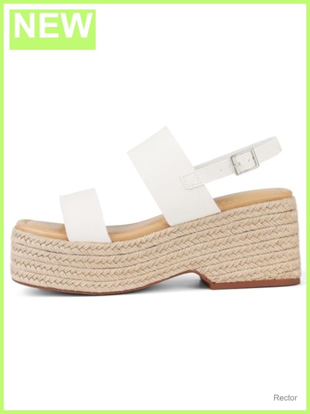 Platform Wedge Sandals Open Toe Ankle Strap Straw Raffia Woven Beach Vacation